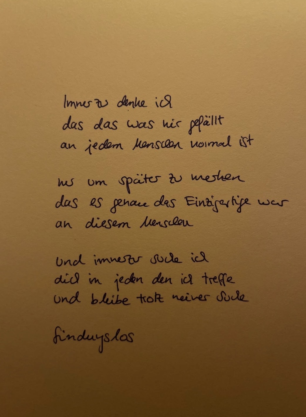 Karte im Umschlag